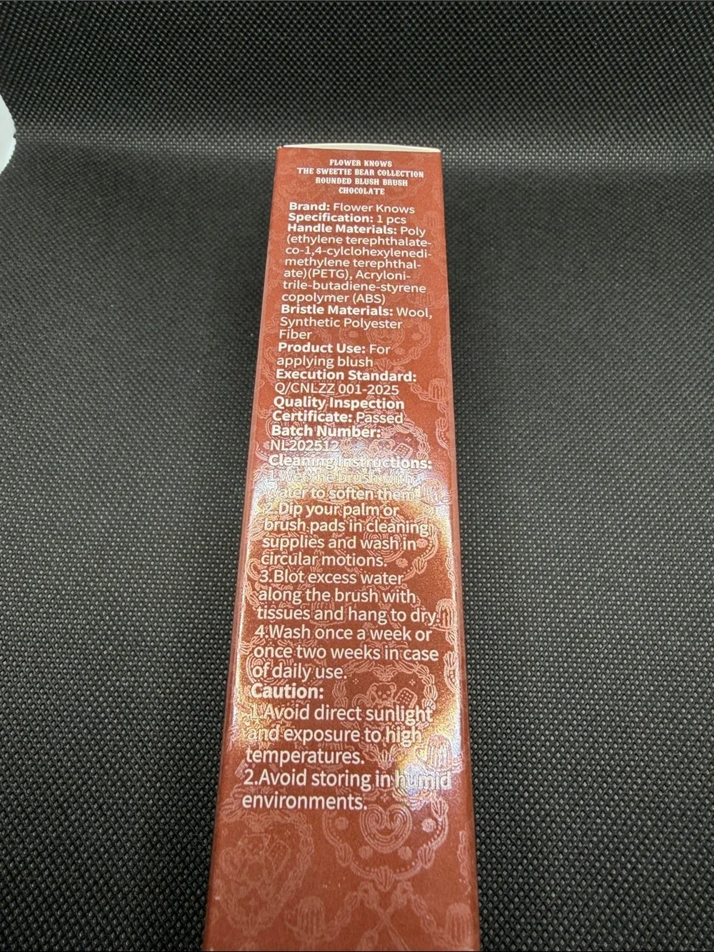 Flower Knows the sweetie bear collection rounded blush brush in chocolate NWT